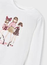 Mayoral Girls Trio Cherry Long Sleeve T 4011