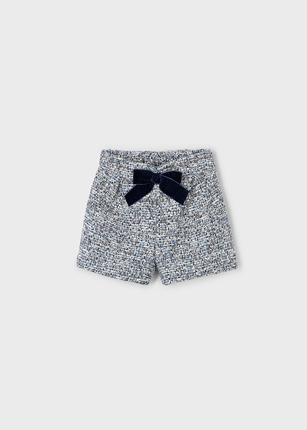 Mayoral Girls Navy Boucle Shorts 4224