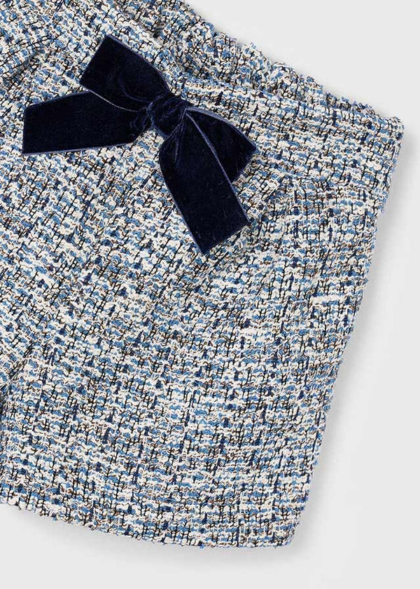 Mayoral Girls Navy Boucle Shorts 4224