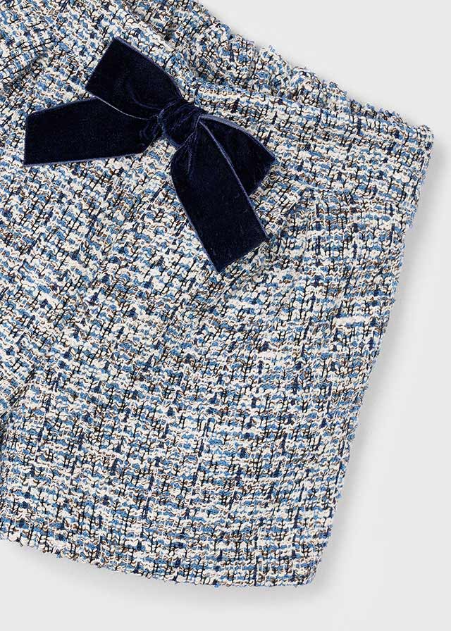 Mayoral Girls Navy Boucle Shorts 4224