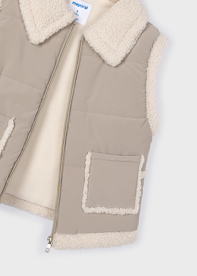 Mayoral Girls Sherpa Lined Gilet 4313