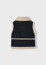 Mayoral Girls Black Fleece Lined Gilet 4313
