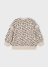 Mayoral Girls Leopard Print Bow Sleeve Jumper 4433