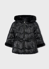 Mayoral Girls Black Glossy Jacket 4448