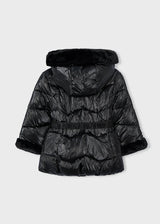 Mayoral Girls Black Glossy Jacket 4448