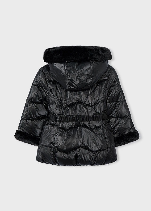 Mayoral Girls Black Glossy Jacket 4448