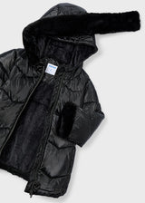 Mayoral Girls Black Glossy Jacket 4448