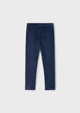 Mayoral Girls Navy Velvet Star Leggings 4715