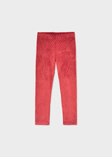 Mayoral Girls Cherry Velvet Print Leggings 4715