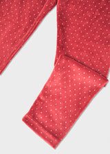 Mayoral Girls Cherry Velvet Print Leggings 4715
