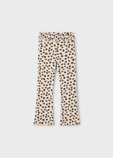 Mayoral Girls Leopard Print Ribbed Flare Leggings 4717