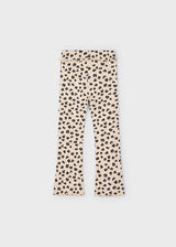 Mayoral Girls Leopard Print Ribbed Flare Leggings 4717