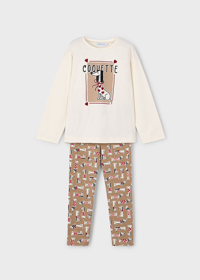 Mayoral Girls Dog Print Legging Set 4719