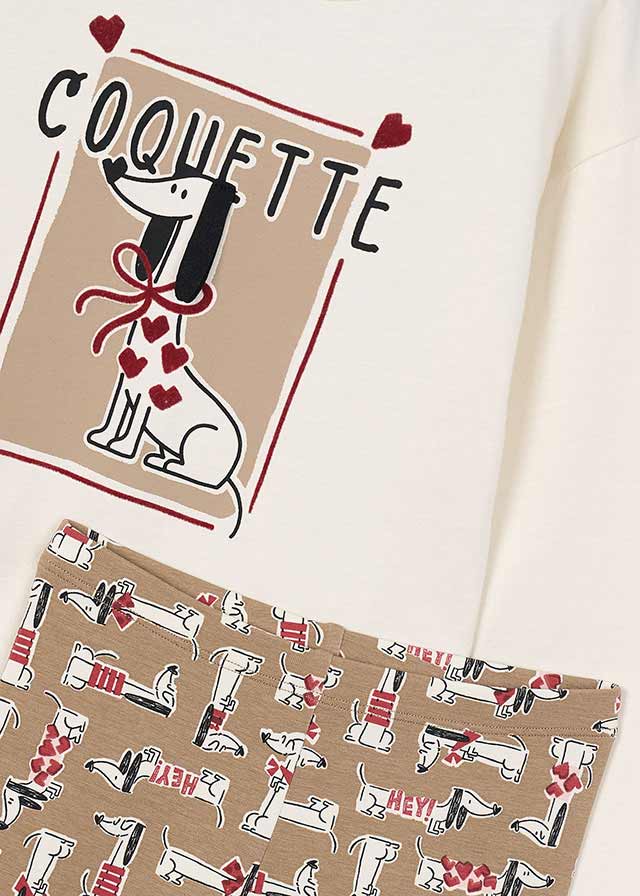 Mayoral Girls Dog Print Legging Set 4719