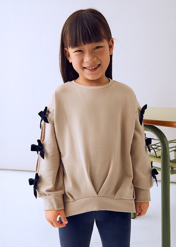 Mayoral Girls Bow Sleeve Velvet Legging Set 4725