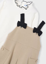 Mayoral Girls Pinafore Dress & Long Sleeve Top 4914