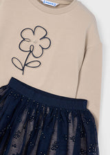 Mayoral Girls Tulle Skirt Set 4936