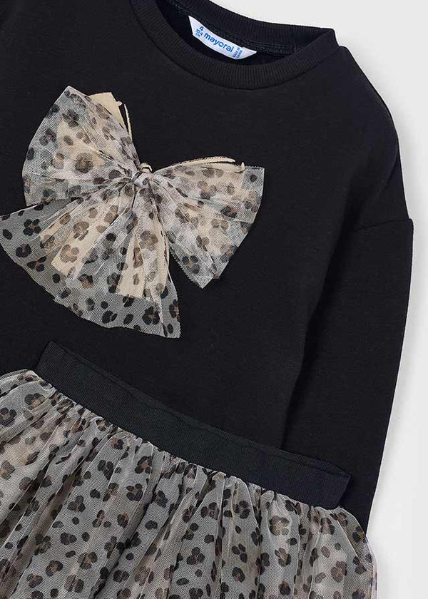 Mayoral Girls Leopard Print Tulle Skirt Set 4936