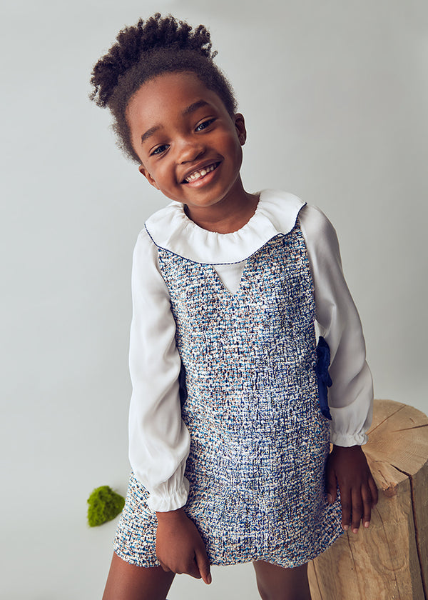 Mayoral Girls Combined Pinafore Dress & Top 4990