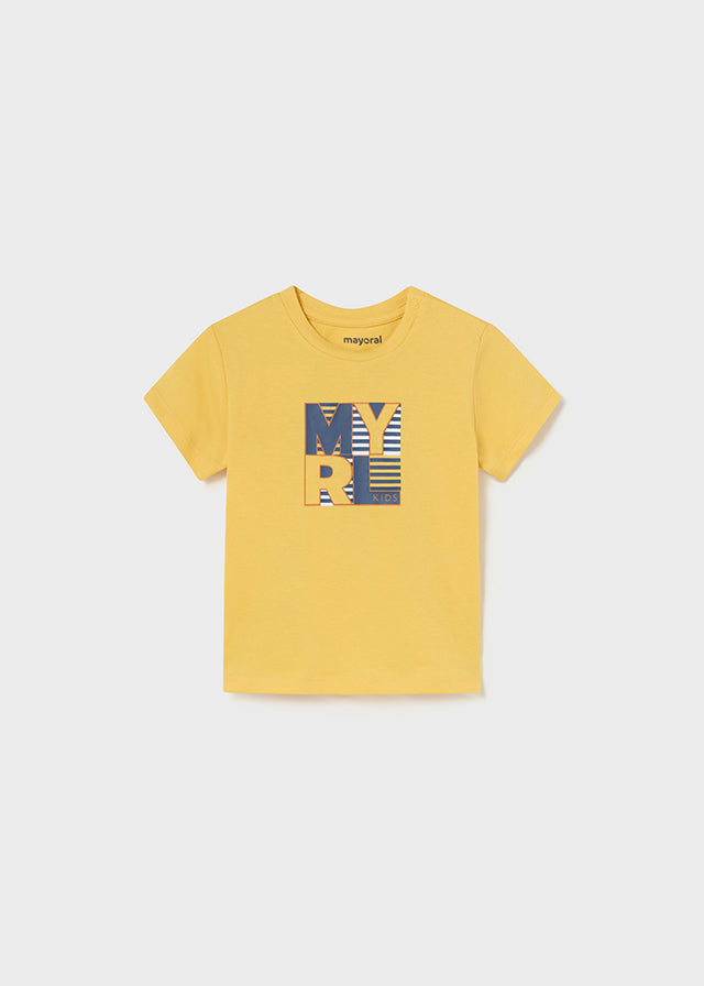 Mayoral Toddler Boys Yellow Motif T-Shirt 106