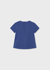 Mayoral Toddler Girls Blue Flower Motif T-Shirt 1014