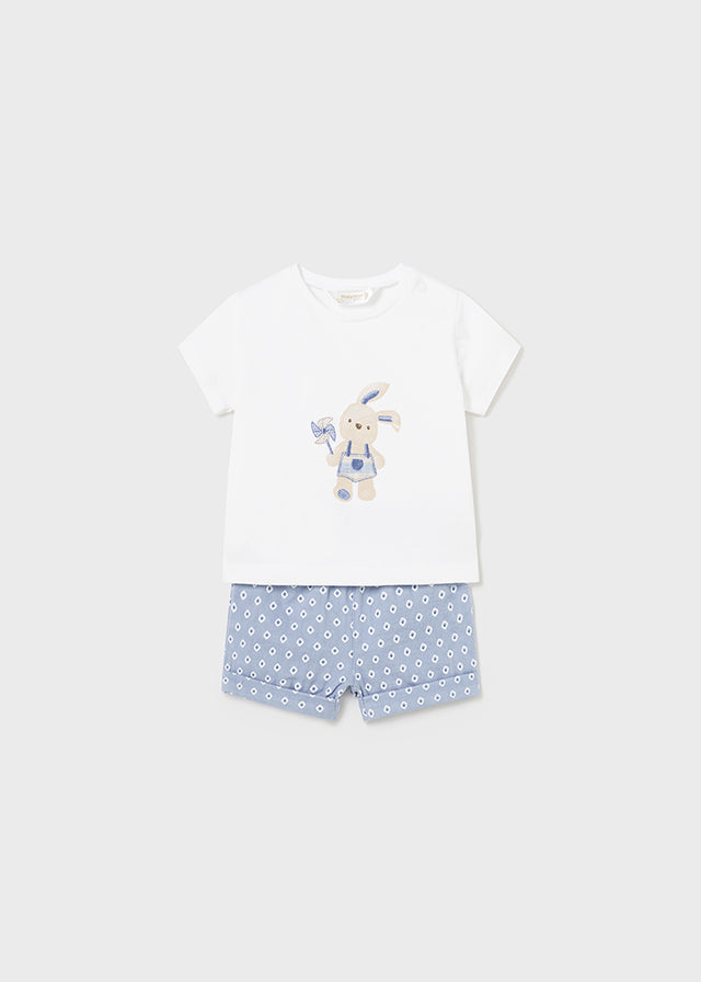Mayoral Baby Boys Bunny Motif T-Shirt & Shorts Set 1205