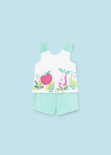 Mayoral Toddler Girls Aqua Under The Sea T-Shirt & Shorts Set 1230