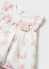 Mayoral Baby Girls Bunny Print Dress & Matching Pants 1807