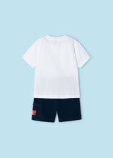 Mayoral Boys Be Brave T-Shirt & Shorts Set 3601