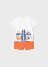 Mayoral Toddler Boys Tangerine Short Set 1656