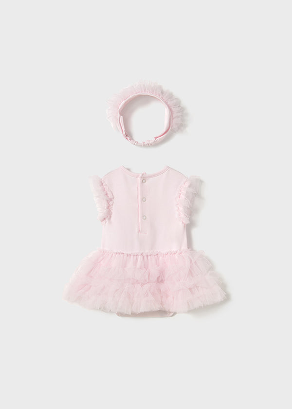 Mayoral Baby Girls Tutu Bodysuit & Headband Set 1756