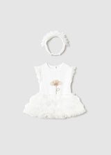 Mayoral Baby Girls Tutu Bodysuit & Headband Set 1756