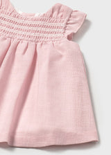 Mayoral Baby Girls Pink Smocked Dress 1846