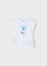 Mayoral Girls Blue Flower T-Shirt 3002