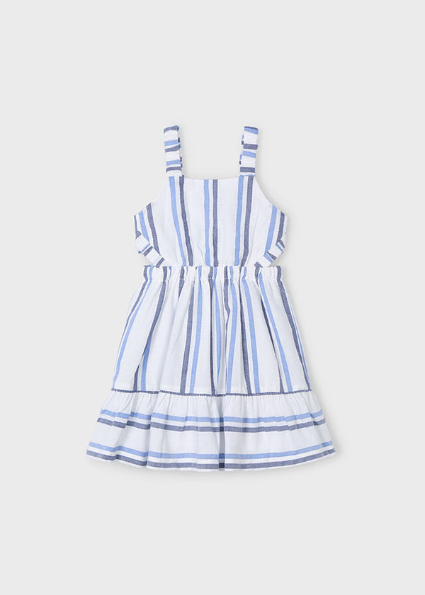 Mayoral Girls Striped Strappy Dress 3965