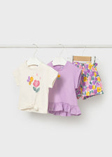 Mayoral Toddler Girls Hibiscus Short Set 1206