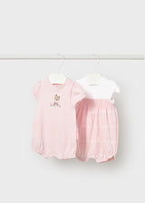 Mayoral Baby Girls Twin Pack Rompers 1705