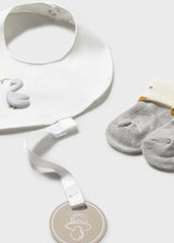Mayoral Baby Boys Swan Romper, Bib & Socks Set 1727