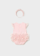 Mayoral Baby Girls Teddy Tutu Tulle Body & Hairband 1729
