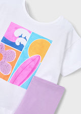 Mayoral Girls Lilac Legging Set 3732