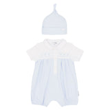 Blues Baby Cannes Blue Romper & Hat Set BB2274