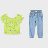 Mayoral Girls Lime Daisy Top 3139
