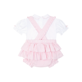 Pastels & Co Helena Pink Dungaree Set 805B