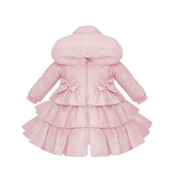 Wee Me Girls Frill Tiered Puffer Coat MYD405