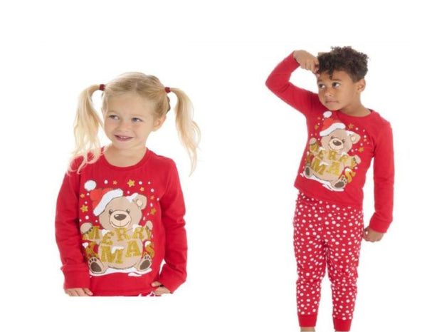 Merry Xmas Teddy Bear Pyjamas 15C604