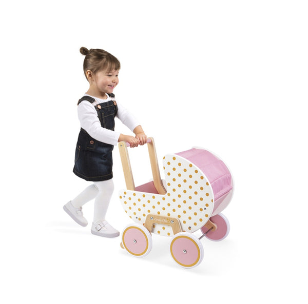 Janod Candy Chic Wooden Doll's Pram