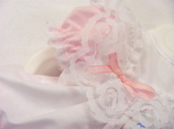 Kinder Sparkle Ribbon Rose Lace Dress