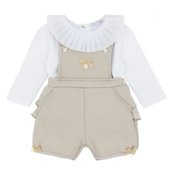 Blues Baby Beige Short Dungaree Set BB1707