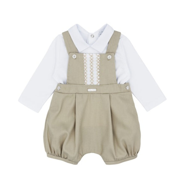 Blues Baby Beige Short Dungaree Set BB1593