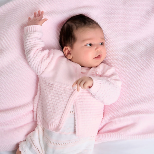 Dandelion Baby Girls Pink Matinee Cardigan